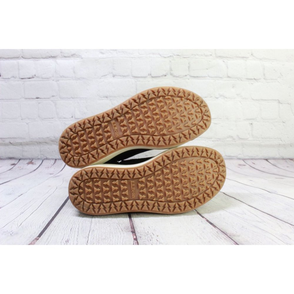 LL Bean Vista Black Suede Stretch Collar Pull-On Mid Boots Size 8.5 M - Picture 9 of 9